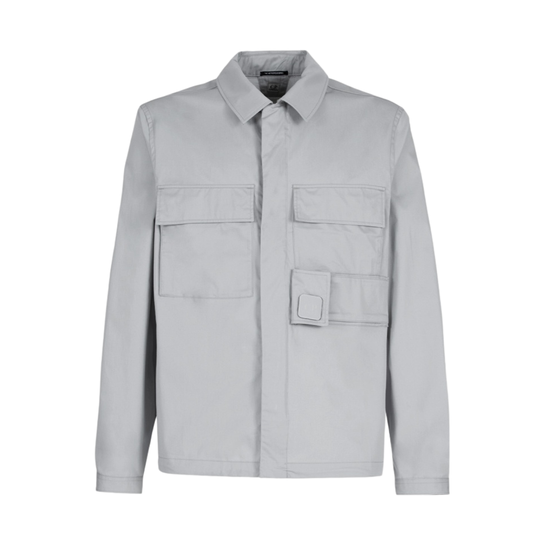 C.P. 컴퍼니 메트로폴리스 시리즈 개버딘 지퍼 셔츠 하버 미스트 그레이 - 23SS(C.P. Company Metropolis Series Gabardine Zipped Shirt Harbor Mist Grey - 23SS) - 1