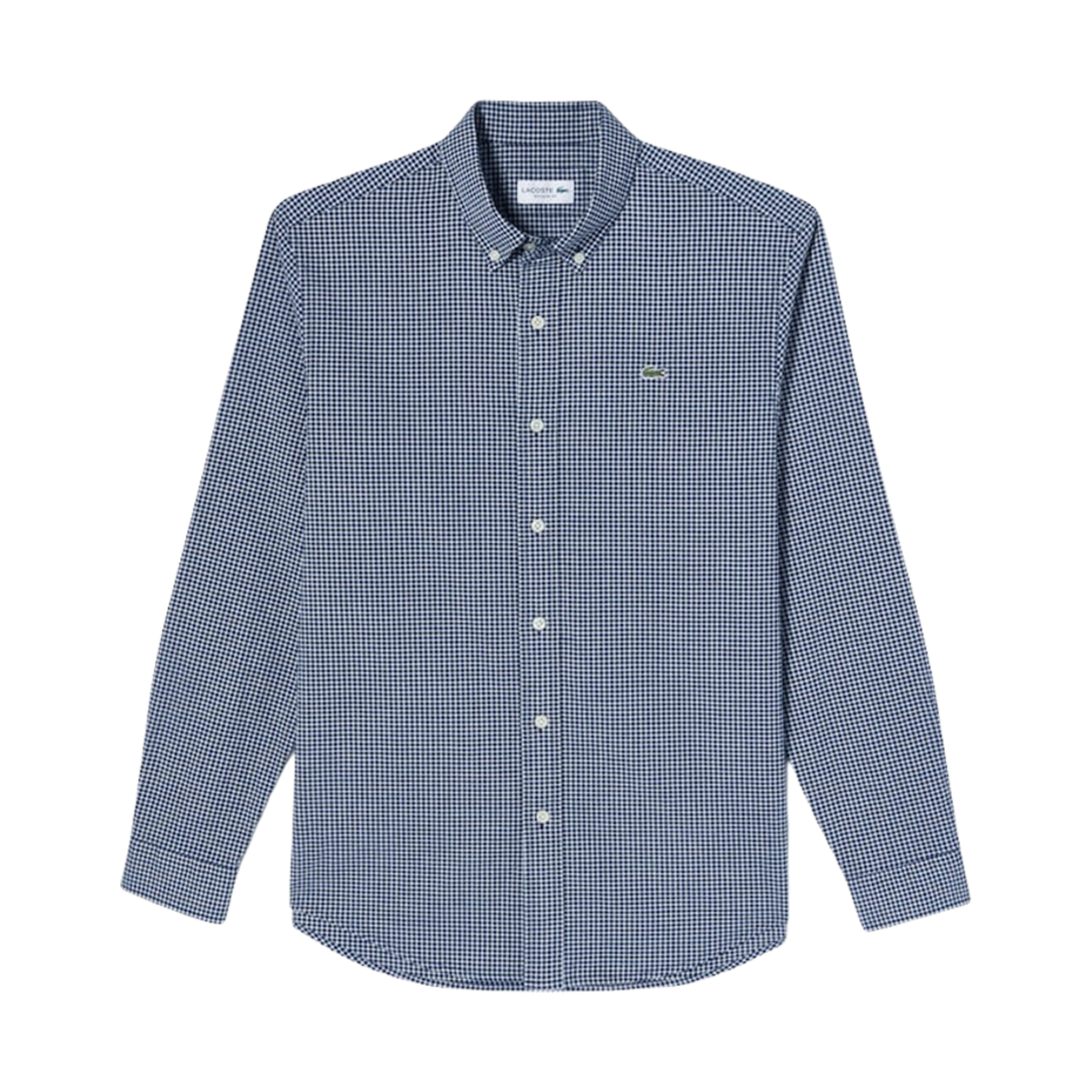 라코스테 옥스포드 나노 깅엄 체크 셔츠 네이비 블루(Lacoste Oxford Nano Gingham Check Shirt Navy Blue) - 1