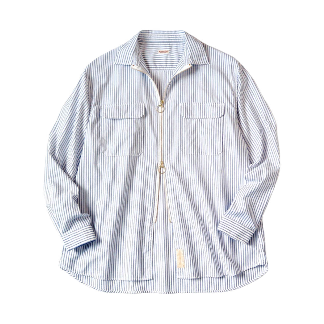 캐피탈 OX 스트라이프 드리즐러 워크 셔츠 블루