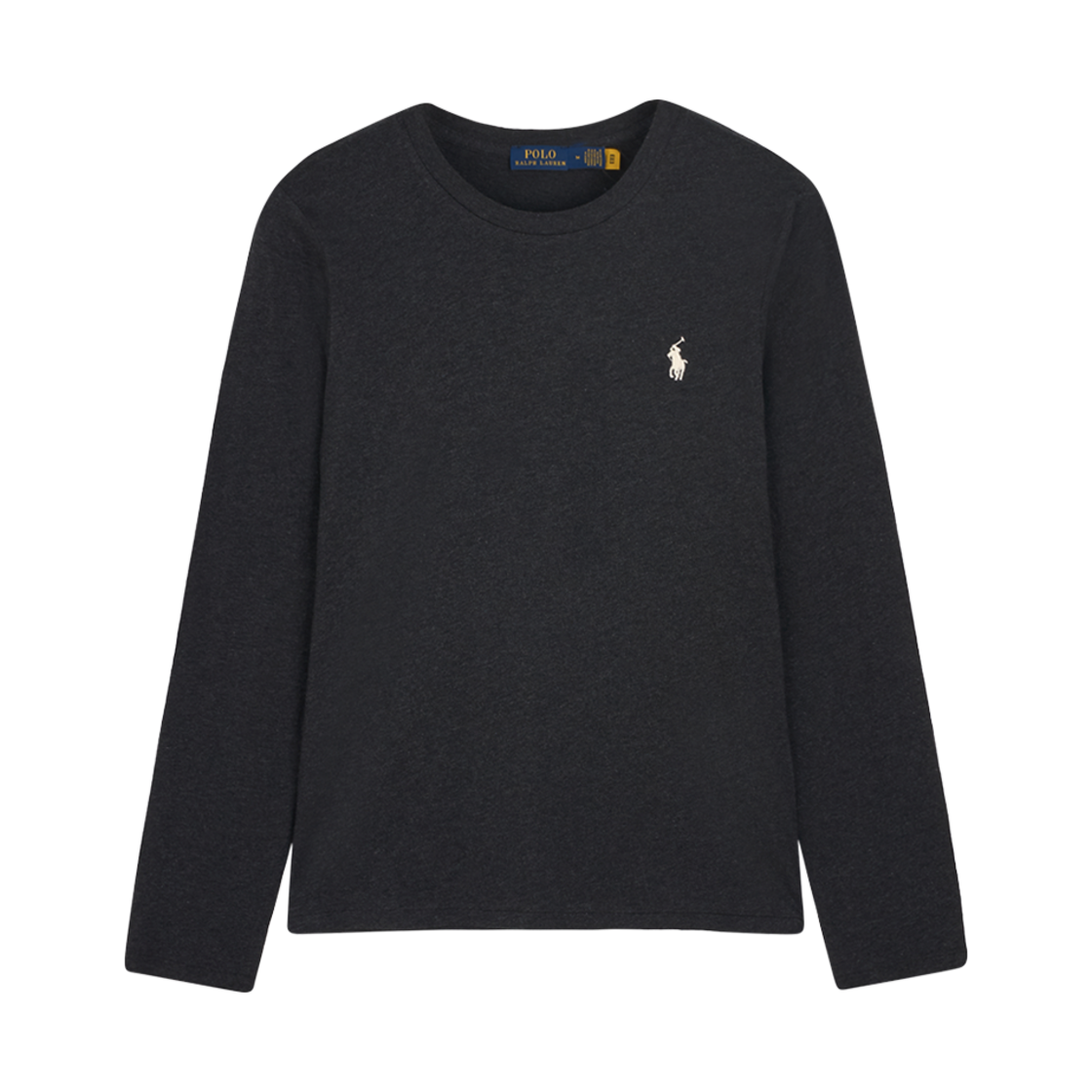 [30%적립] 폴로 랄프 로렌 우먼 롱 슬리브 저지 크루넥 티 오닉스 헤더 - 24FW