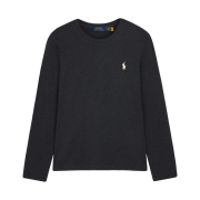 [20% 적립] Polo Ralph Lauren Women Long Sleeve Jersey Crewneck Tee Onyx Heather - 24FW