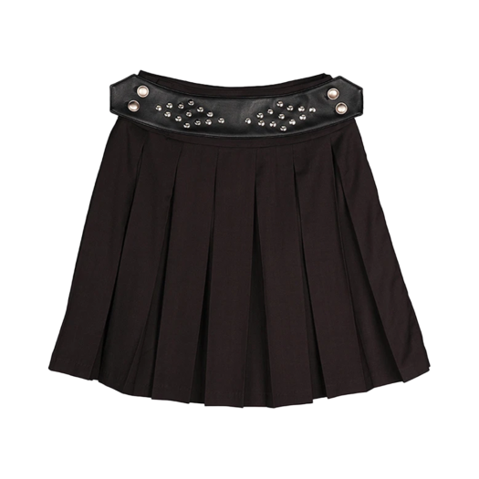 P0000DKC-BLACK Dared Wybie Pleated Skirt In Black
