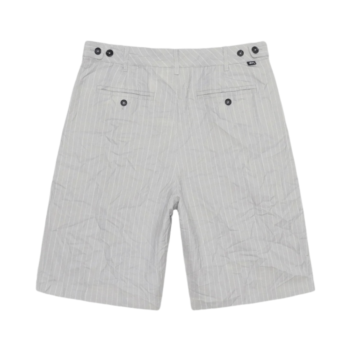 스투시 볼륨 플리츠 링클 스트라이프 쇼츠 그레이(Stussy Volume Pleated Wrinkled Stripe Shorts Grey) - 2