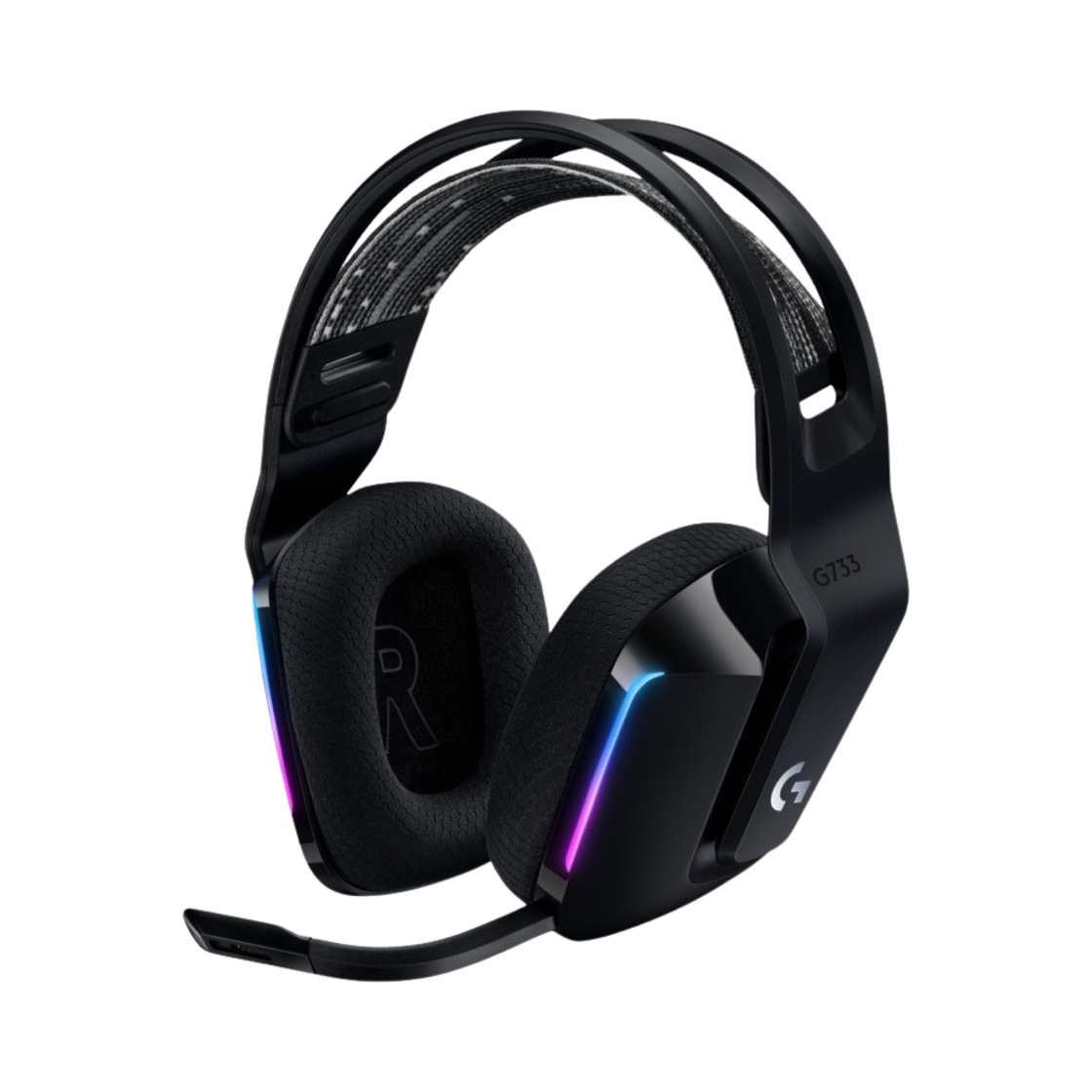 로지텍 G733 라이트스피드 무선 RGB 게이밍 헤드셋 블랙 (국내 정식 발매 제품)(Logitech G733 Lightspeed Wireless RGB Gaming Headset Black (Korean Ver.))