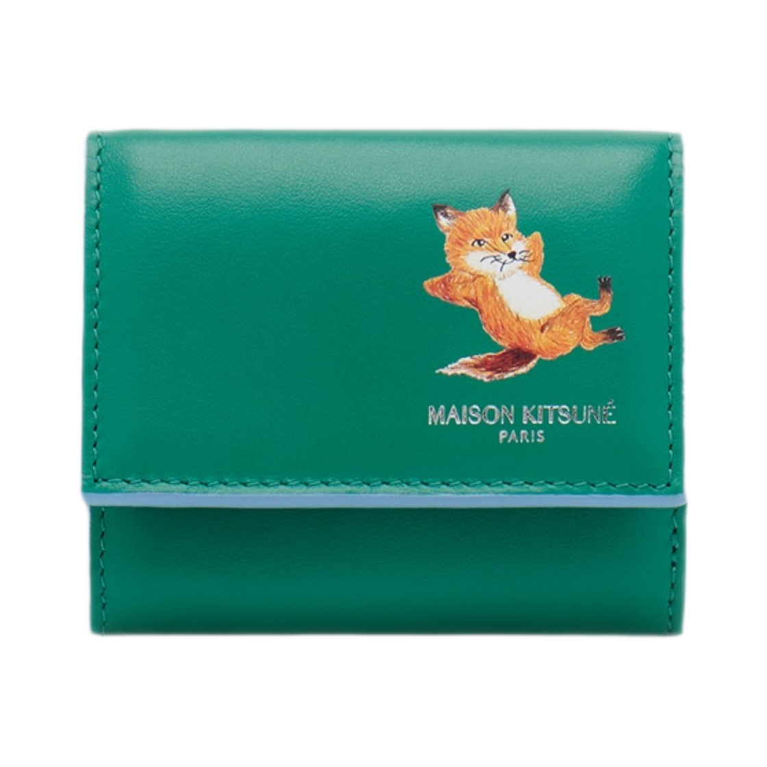 KU05423LC0029-P374 Maison Kitsune Chillax Ultra Compact Wallet Grass Green