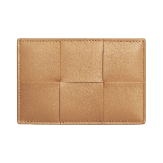 Bottega Veneta Credit Card Case Lambskin & Calfskin Almond