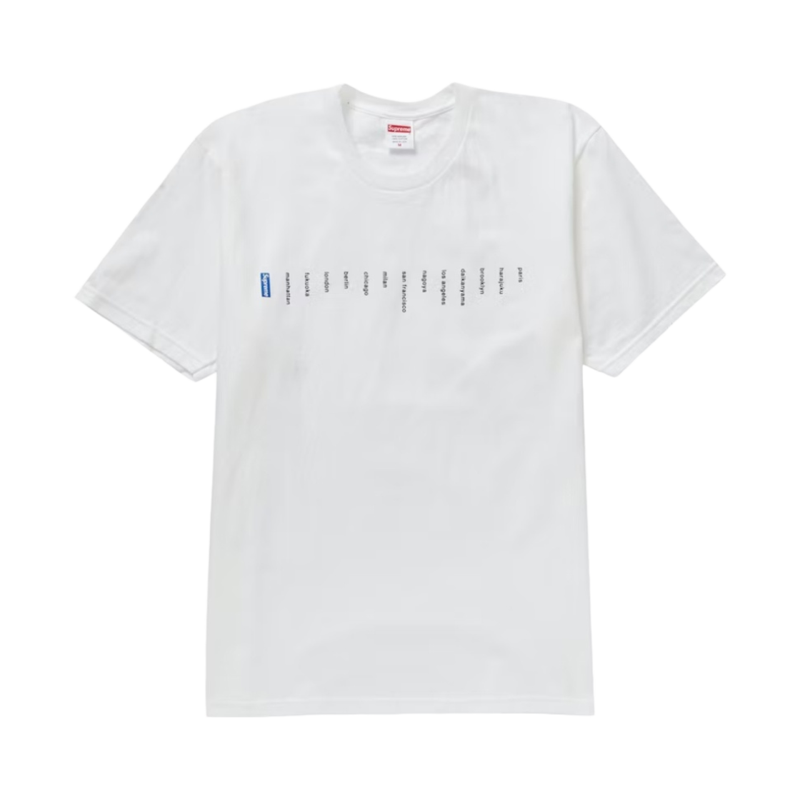 슈프림 로케이션 티셔츠 화이트 - 23SS(Supreme Location T-Shirt White - 23SS) - 1