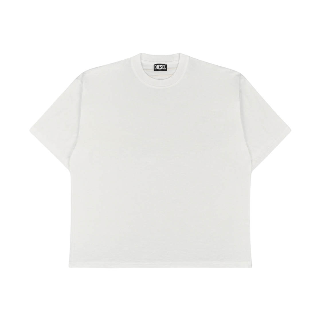 디젤 T-보기-메고발 백 맥시 D 로고 티셔츠 화이트(Diesel T-Boggy-Megoval Back Maxi D Logo T-Shirt White) - 1