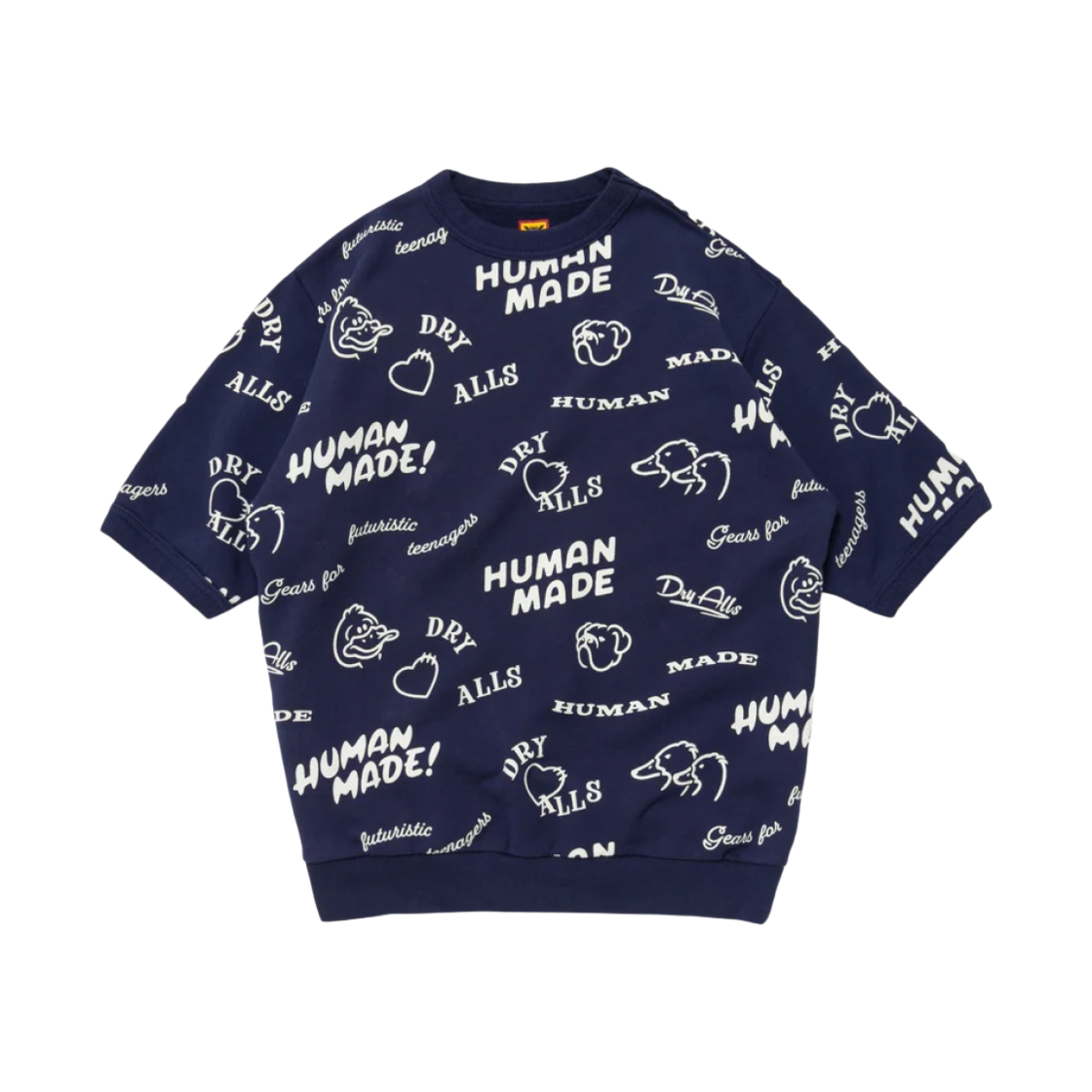 휴먼 메이드 프린티드 숏슬리브 스웨트셔츠 네이비(Human Made Printed S/S Sweatshirt Navy) - 1