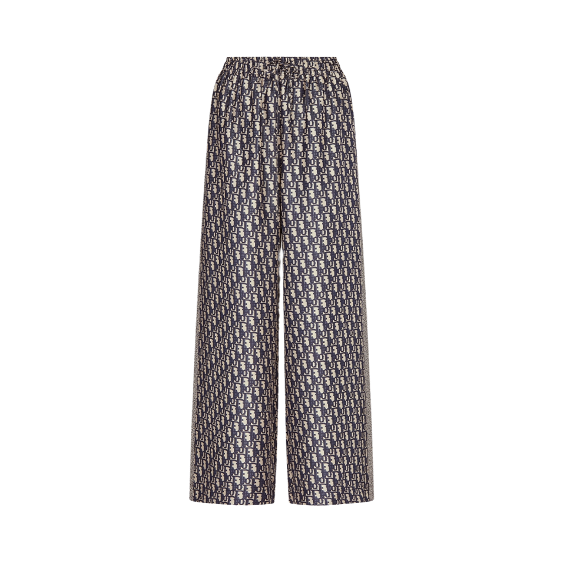 (W) 디올 쉐 MOI 팬츠 블루 오블리크 실크 트윌((W) Dior Chez Moi Pants Blue Oblique Silk Twill)