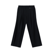 Wooyoungmi Wool Wide Folding Pants Black - 25SS