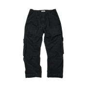 ETCE Layered Back Cargo Denim Pants Black