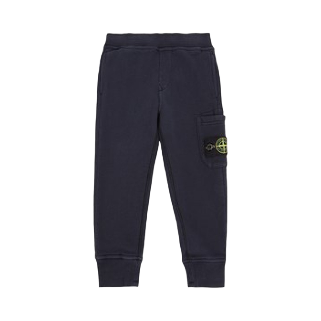 791661520-V0029 (Kids) Stone Island 61520 Garment Dyed Cotton Fleece Cargo Sweatpants Black - 23FW