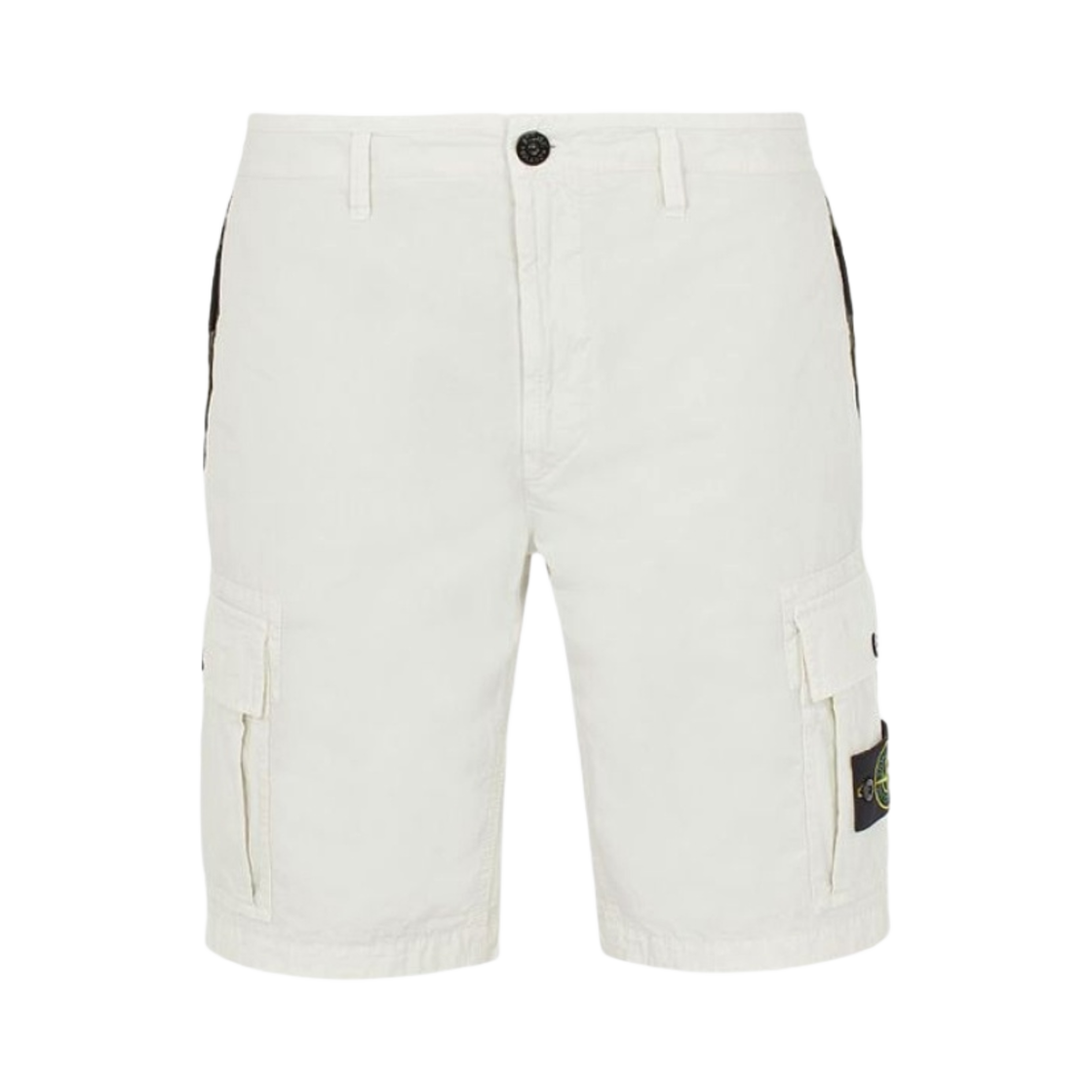 7615L1119-V0001 Stone Island L1119 Cotton Twill Bermuda Cargo Shorts White - 22SS - 대표 이미지 #1