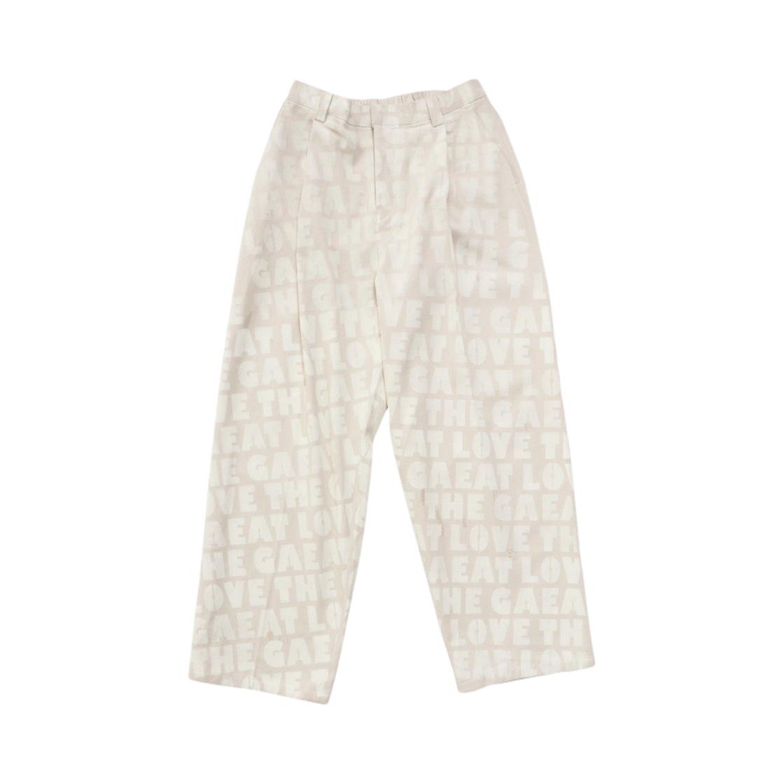 GT23WT13 IV The Greatest Painting Cotton Pants Ivory