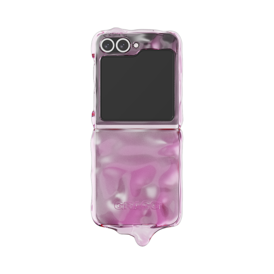그래그 더블 레이어스 케이스 - 클리어 핑크 (갤럭시 Z FLIP)