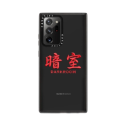 Casetify x Darkr8m Studio Red Stitch Logo Impact Galaxy Case Clear Black