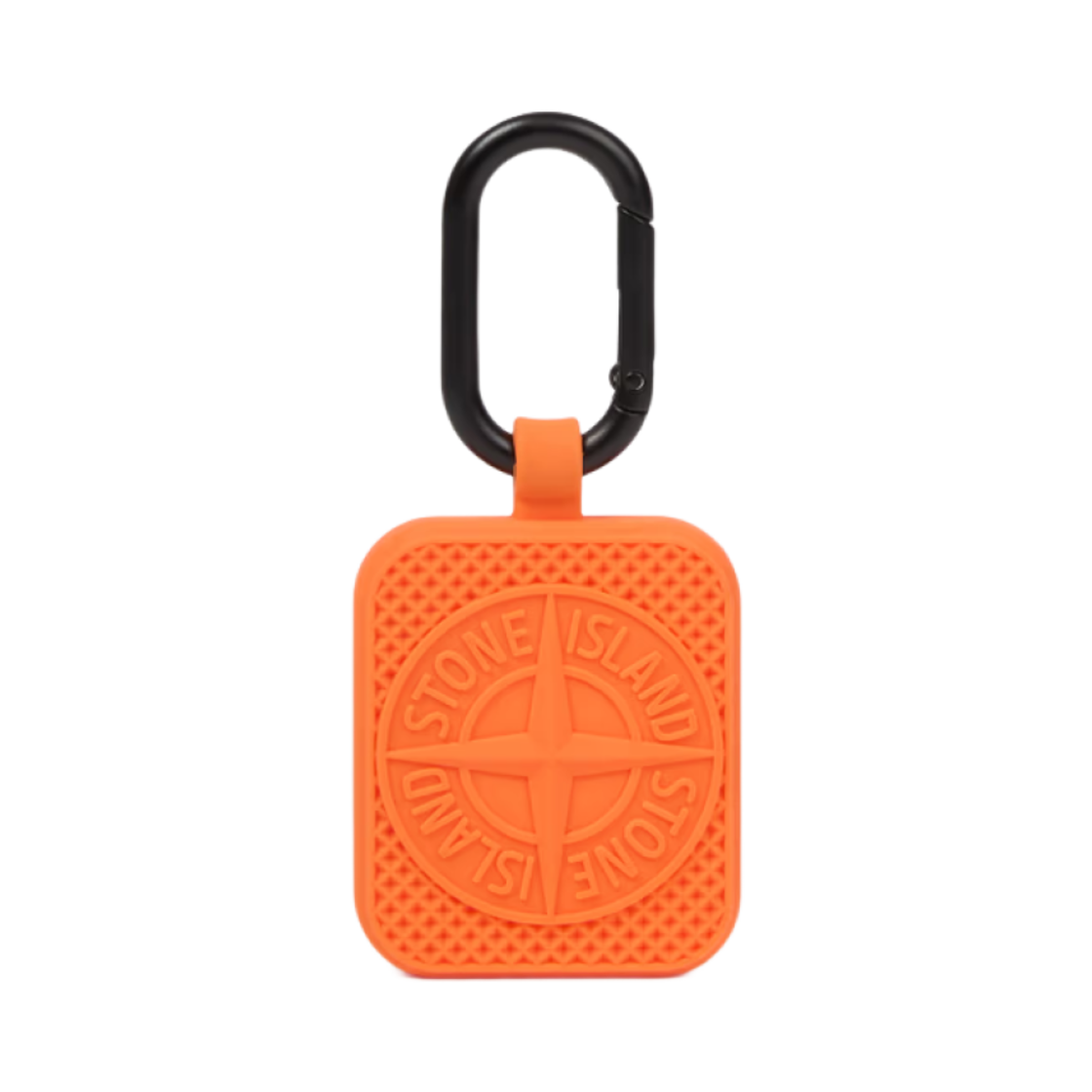 K1S1598000-04S0209-V0032 Stone Island 9800004 Rubberised Silicone Airtag Holder with Carabiner Orange - 25SS