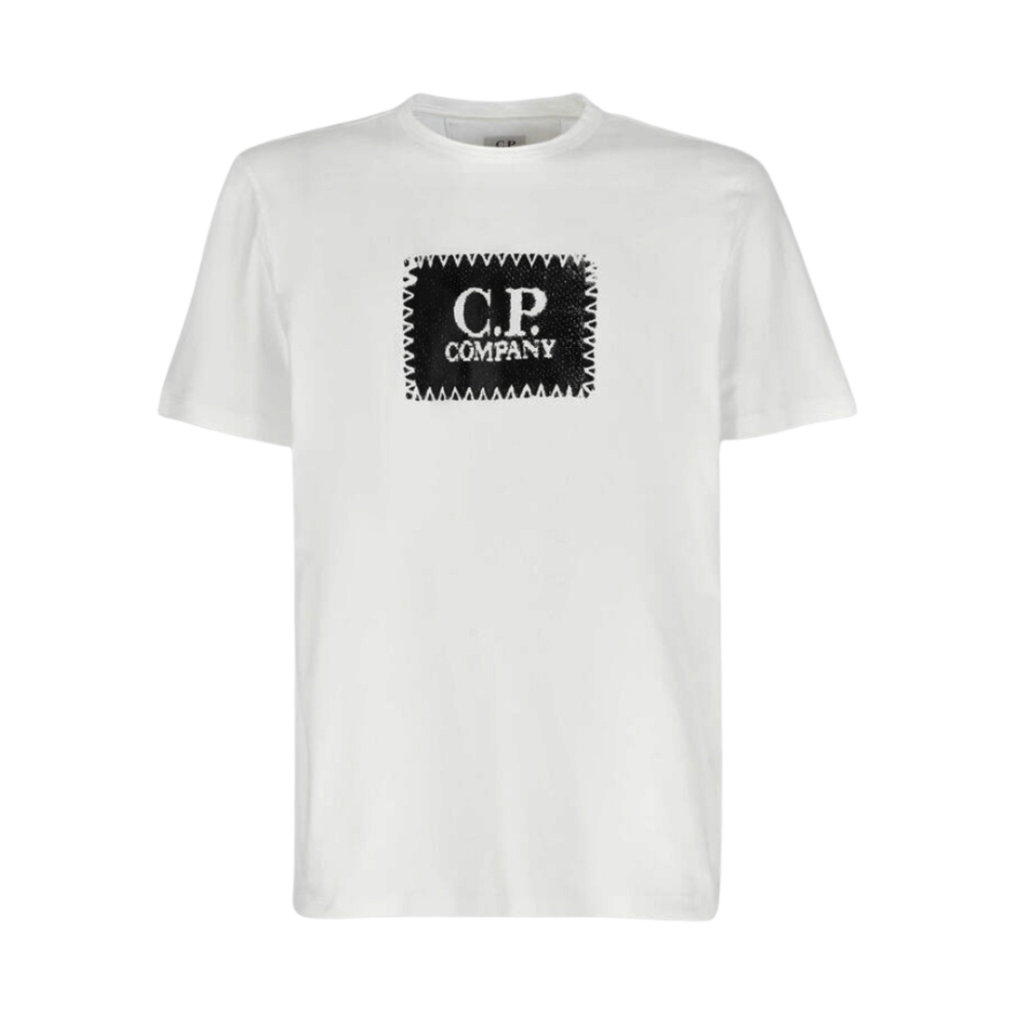 12CMTS042A005100W103 C.P. Company 30/1 Jersey Label T-Shirt Gauze White - 22SS