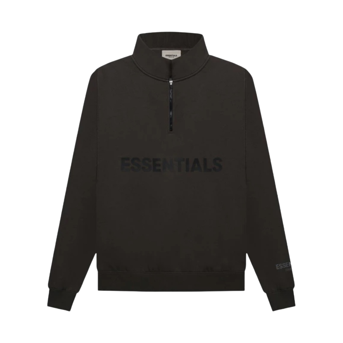 에센셜 하프집 풀오버 웨더드 블랙 - 20FW