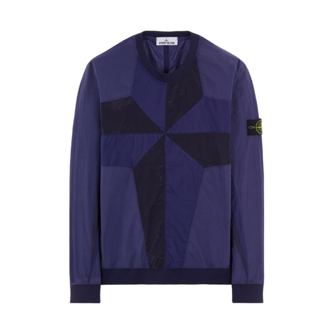 스톤 아일랜드 60254 코튼 나일론 립스탑 스타 인레이 가먼트 다이드 스웨트셔츠 로얄 블루 - 22SS(Stone Island 60254 Cotton Nylon Ripstop Star Inlay Garment Dyed Sweatshirt Royal Blue - 22SS) - 1