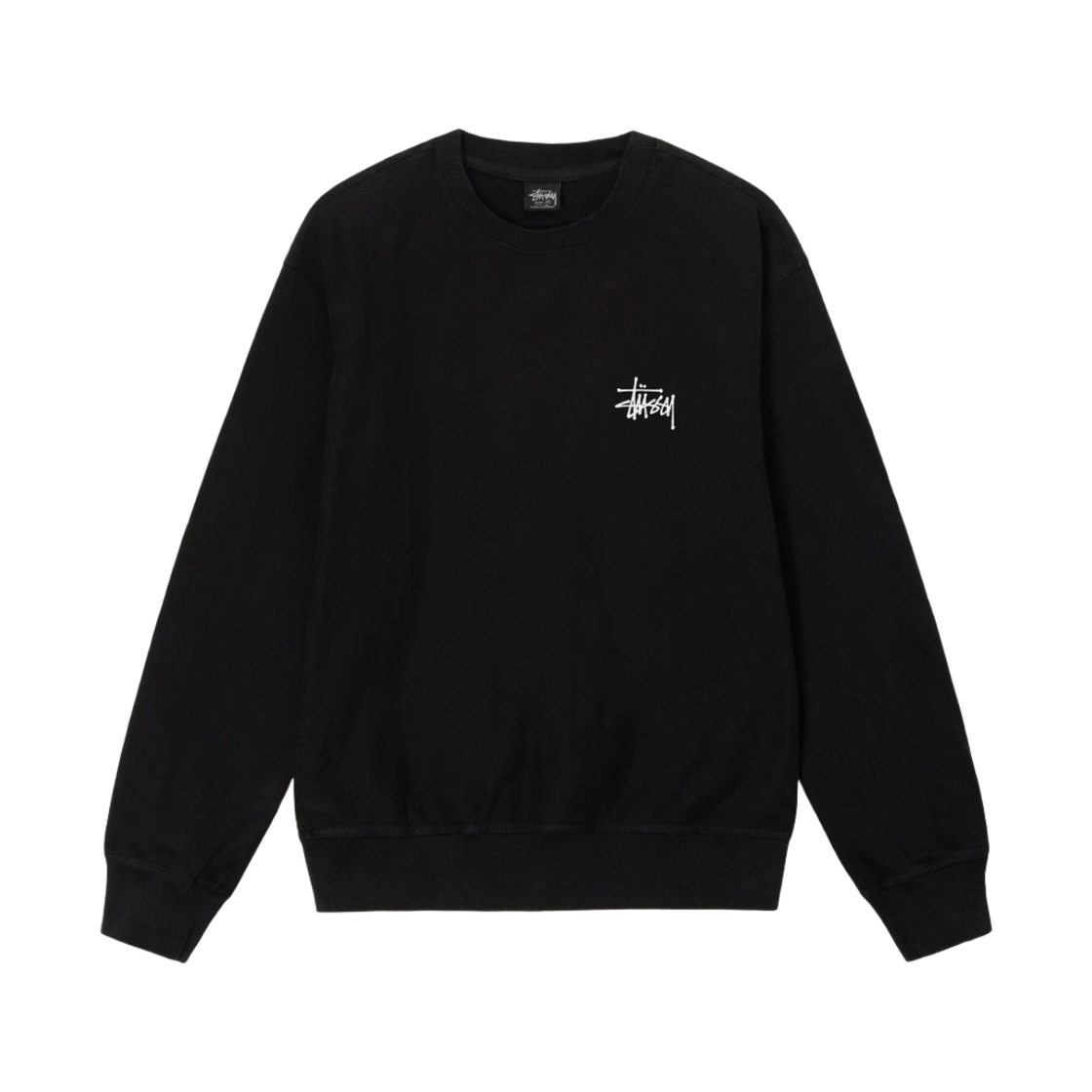 스투시 베이직 스투시 피그먼트 다이드 크루넥 블랙(Stussy Basic Stussy Pigment Dyed Crew Black) - 2