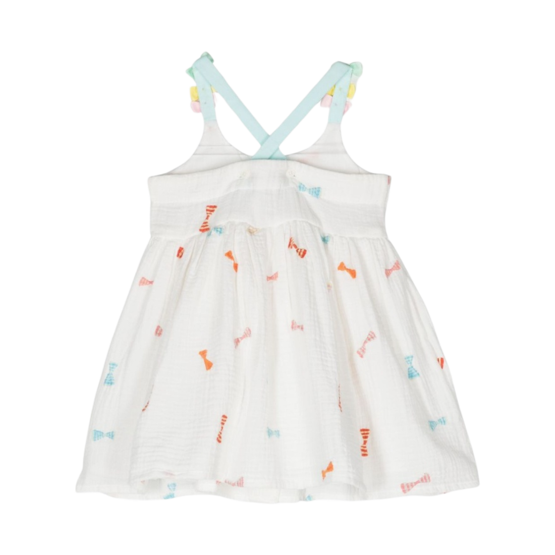 (키즈) 스텔라 맥카트니 보우 디테일 코튼 드레스 아이보리((Kids) Stella McCartney Bow Detail Cotton Dress Ivory) - 2