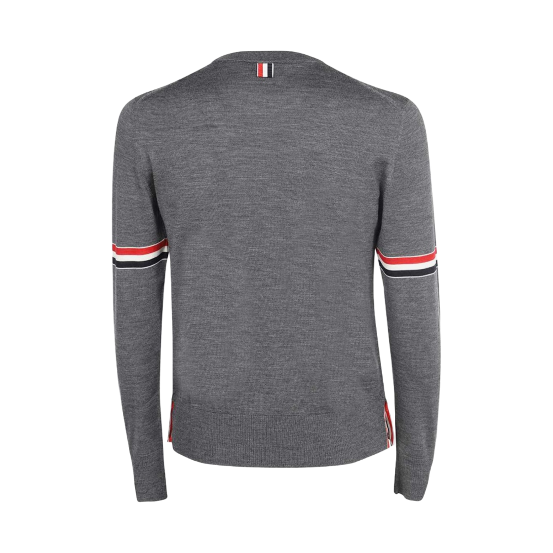 톰브라운 파인 메리노 울 스트라이프 크루넥 풀오버 미디움 그레이(Thom Browne Fine Merino Wool Stripe Crewneck Pullover Medium Grey) - 2