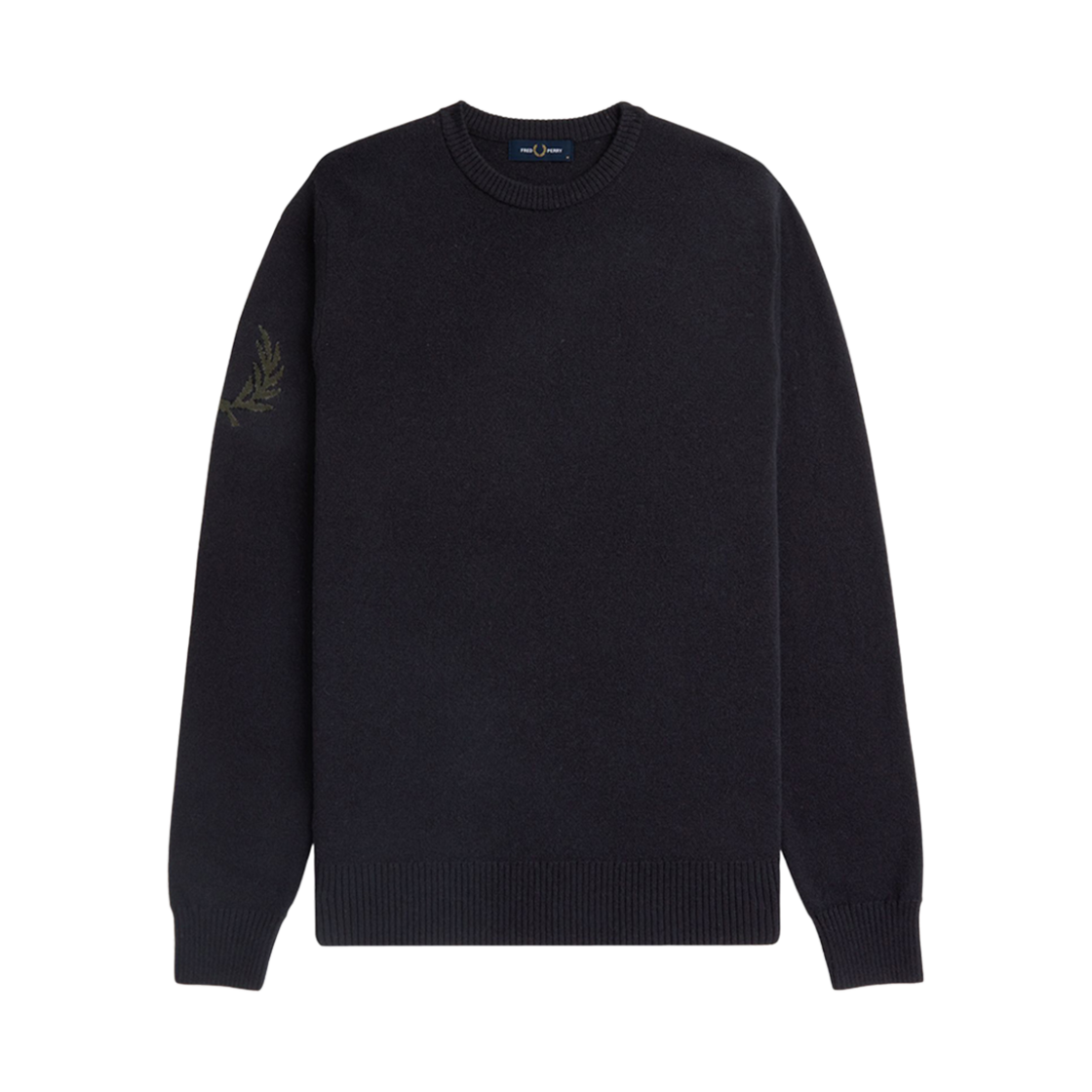 AFPM2438529-102 Fred Perry Laurel Wreath Knit Black
