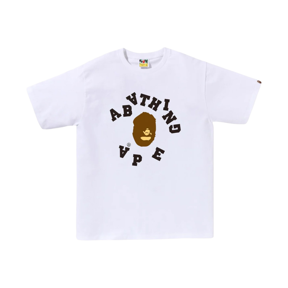 베이프 브로큰 컬리지 티셔츠 화이트