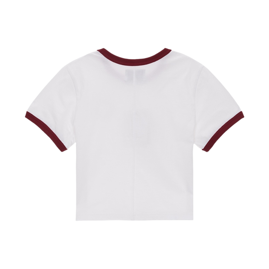(W) 마뗑킴 서클 로고 링거 크롭 탑 레드((W) Matin Kim Circle Logo Ringer Crop Top Red) - 2