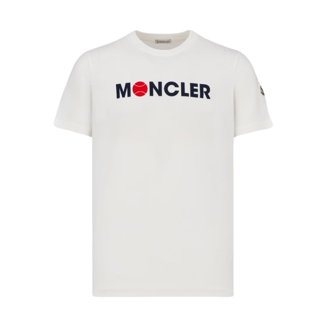 J1-091-8C00008-829HP-034 Moncler Flocked Logo T-Shirt White