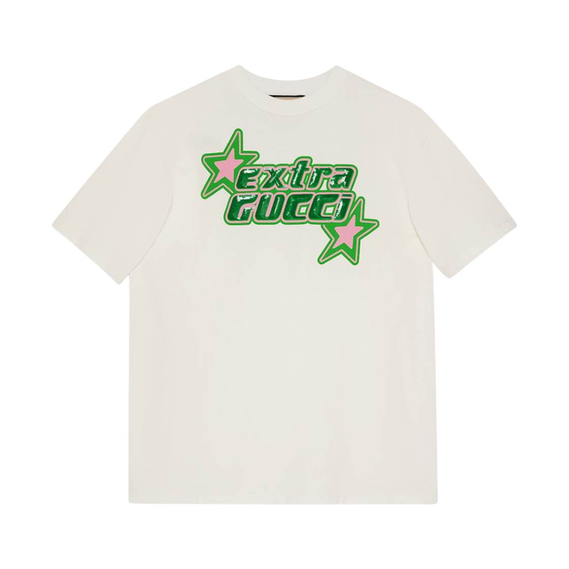 (W) 구찌 코튼 저지 티셔츠 오프 화이트((W) Gucci Cotton Jersey T-Shirt Off White) - 1