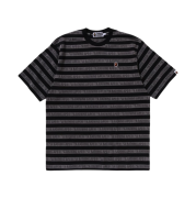 BAPE Ape Head One Point Sport Stripe Relaxed Fit T-Shirt Black
