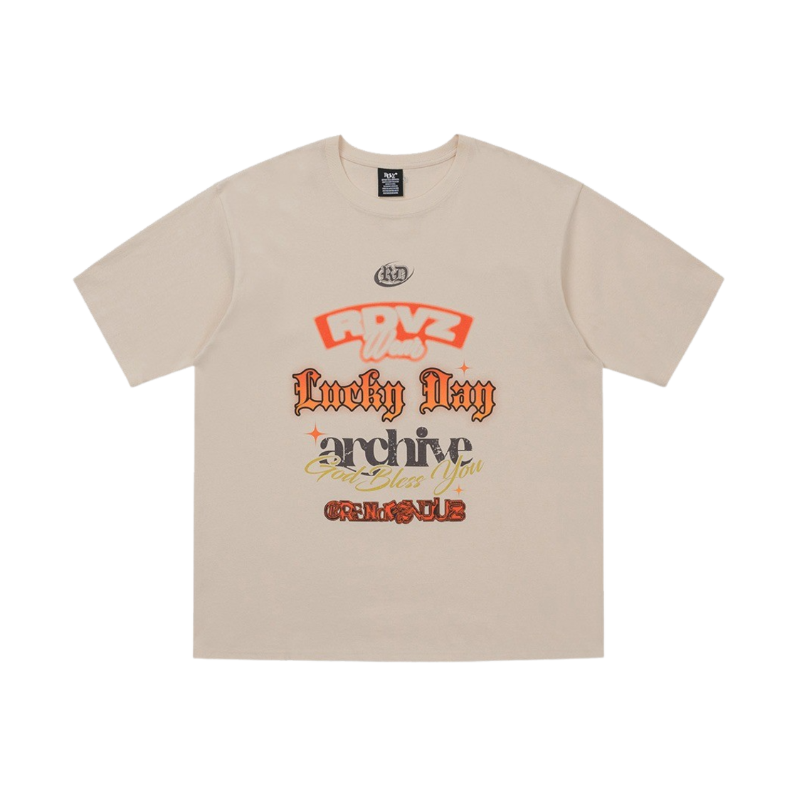 알디브이제트 워딩 그래픽 티셔츠 베이지(RDVZ Worthing Graphic T-Shirt Beige)