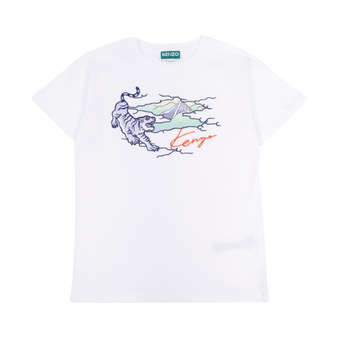 (키즈) 겐조 레인보우 티셔츠 화이트((Kids) Kenzo Rainbow T-Shirt White) - 1