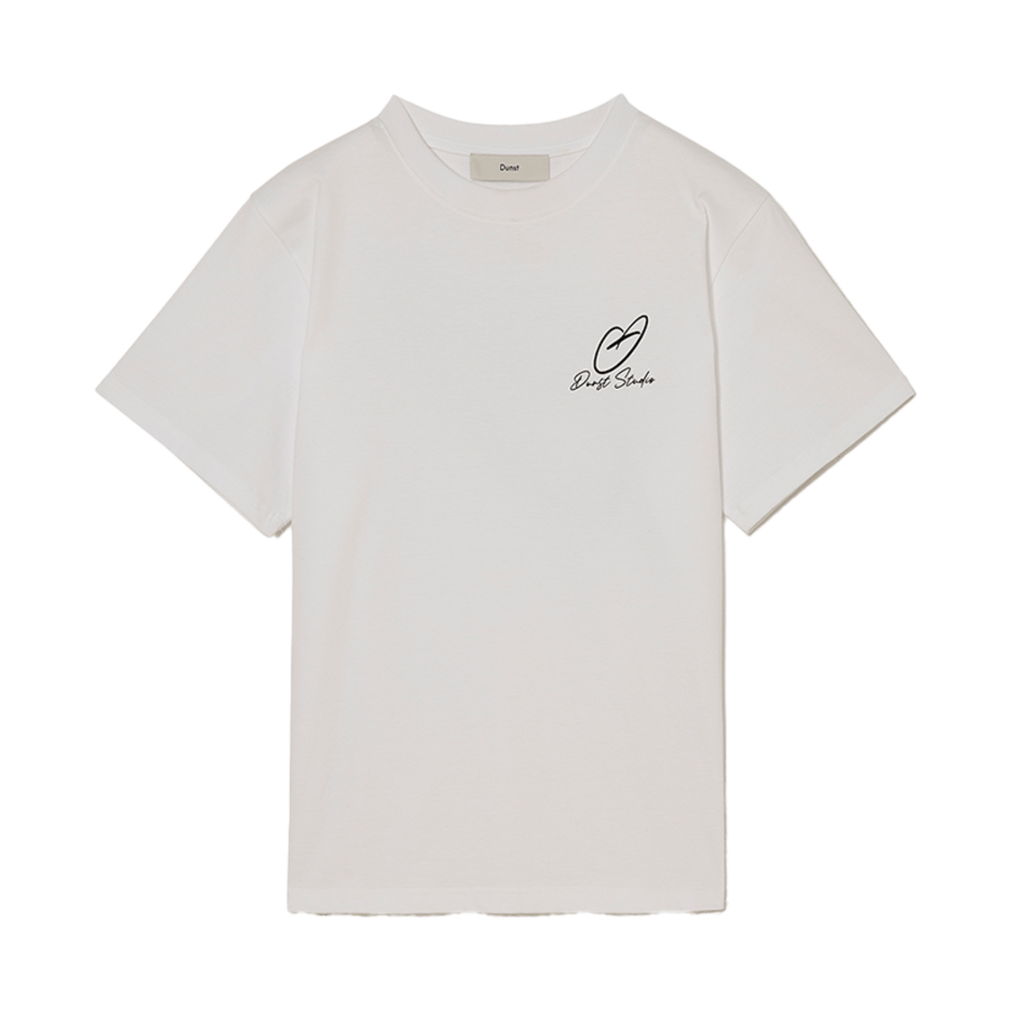 UDTS5B140OW_M_ Dunst Unisex Heart D Logo T-Shirt Off White