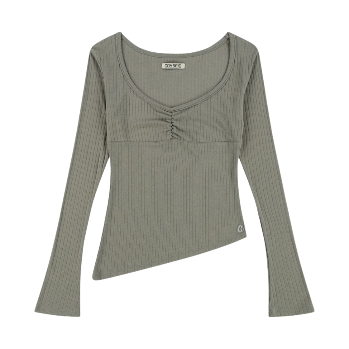 코이세이오 언밸런스 셔링 탑 베이지