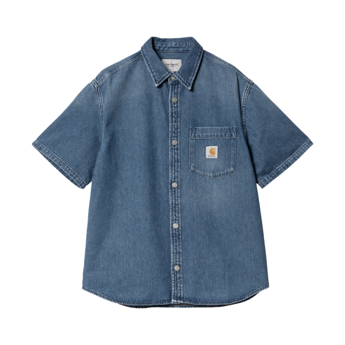 I033347-01-4L Carhartt WIP S/S Ody Denim Shirt Blue