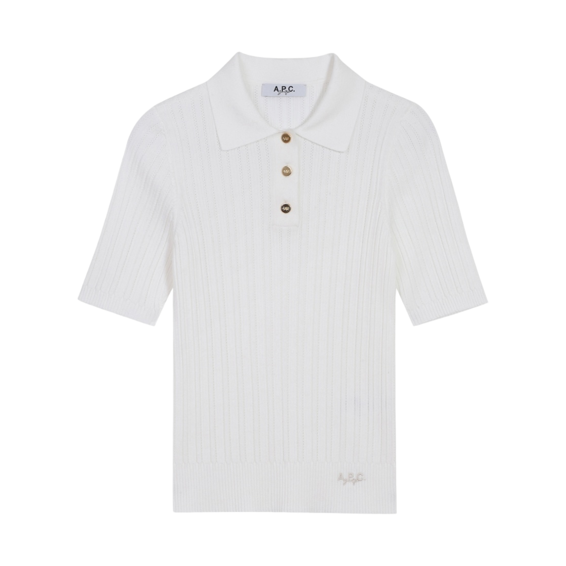 CPM2239 (W) A.P.C Golf Saint-Quen Knit Pullover White