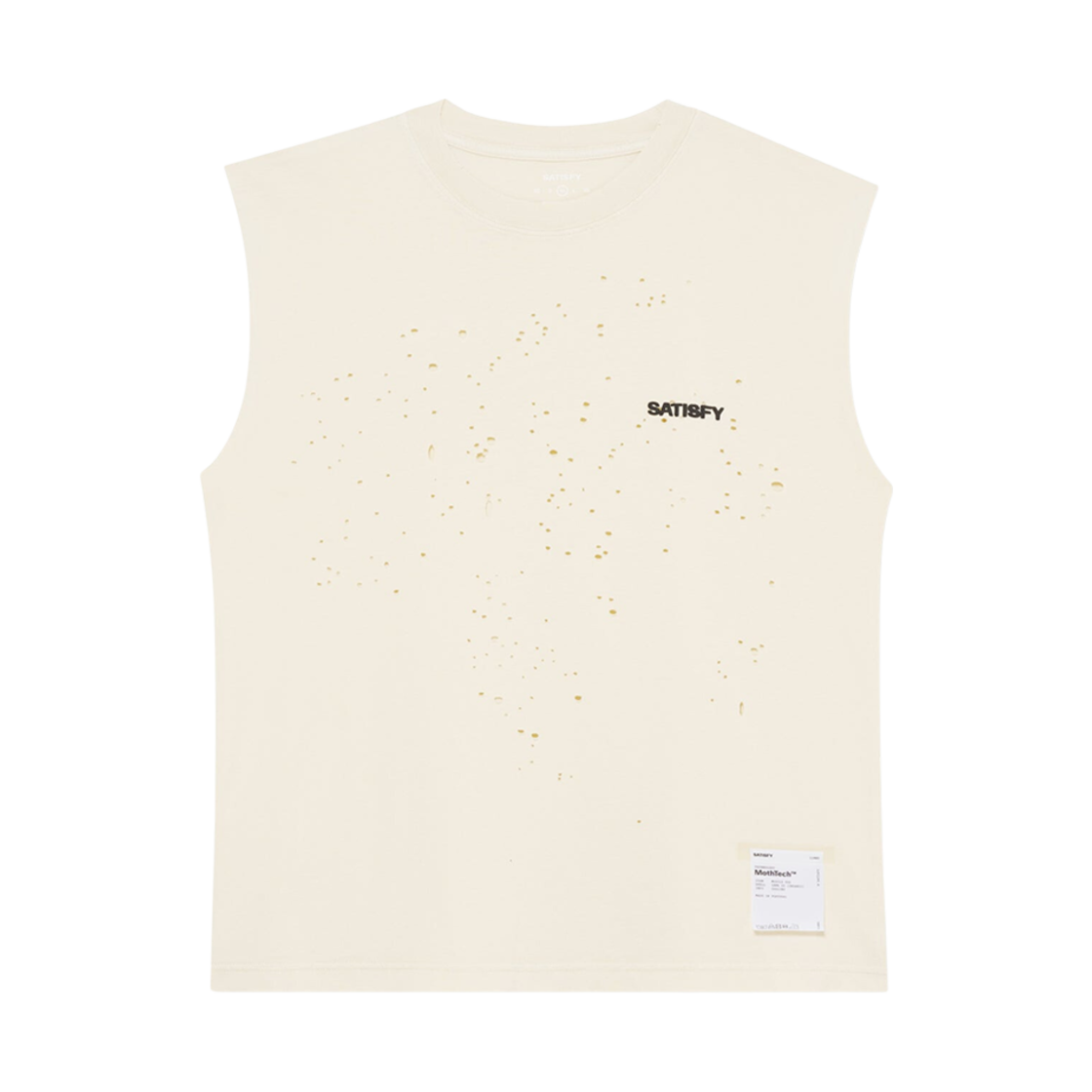 새티스파이 모스테크 머슬 티셔츠 에이즈드 에크루(Satisfy Mothtech Muscle T-Shirt Aged Ecru)