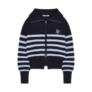 ROCCI ROCCI RCC Knit Zipup Cardigan Navy Stripe