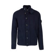 Stone Island 564A3 Lambswoool Cardigan Navy Blue - 20FW