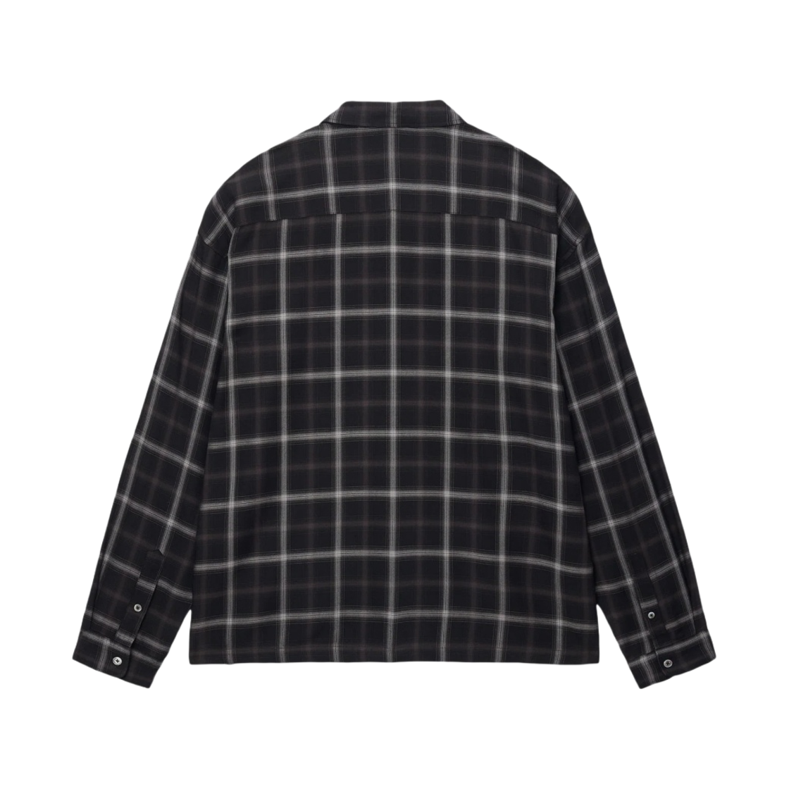 ☆韓国の人気☆【STUSSY】☆Shadow Plaid Zip LS Shirt Navy
