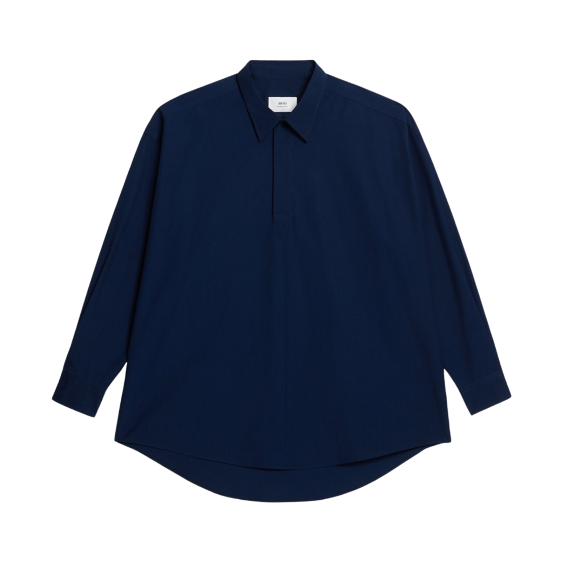 (W) 아미 숏 셔츠 드레스 노틱 블루((W) AMI Short Shirt Dress Nautic Blue) - 1