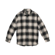 Uniqlo Flannel Checked Long Sleeve Shirt Black - KR