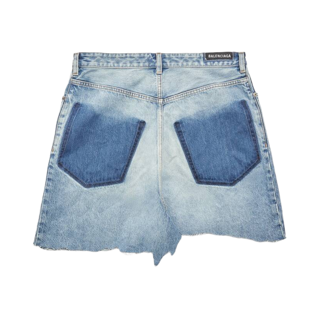 (W) 발렌시아가 컷업 패치드 포켓 스커트 블루((W) Balenciaga Cut-Up Patched Pocket Skirt Blue) - 2