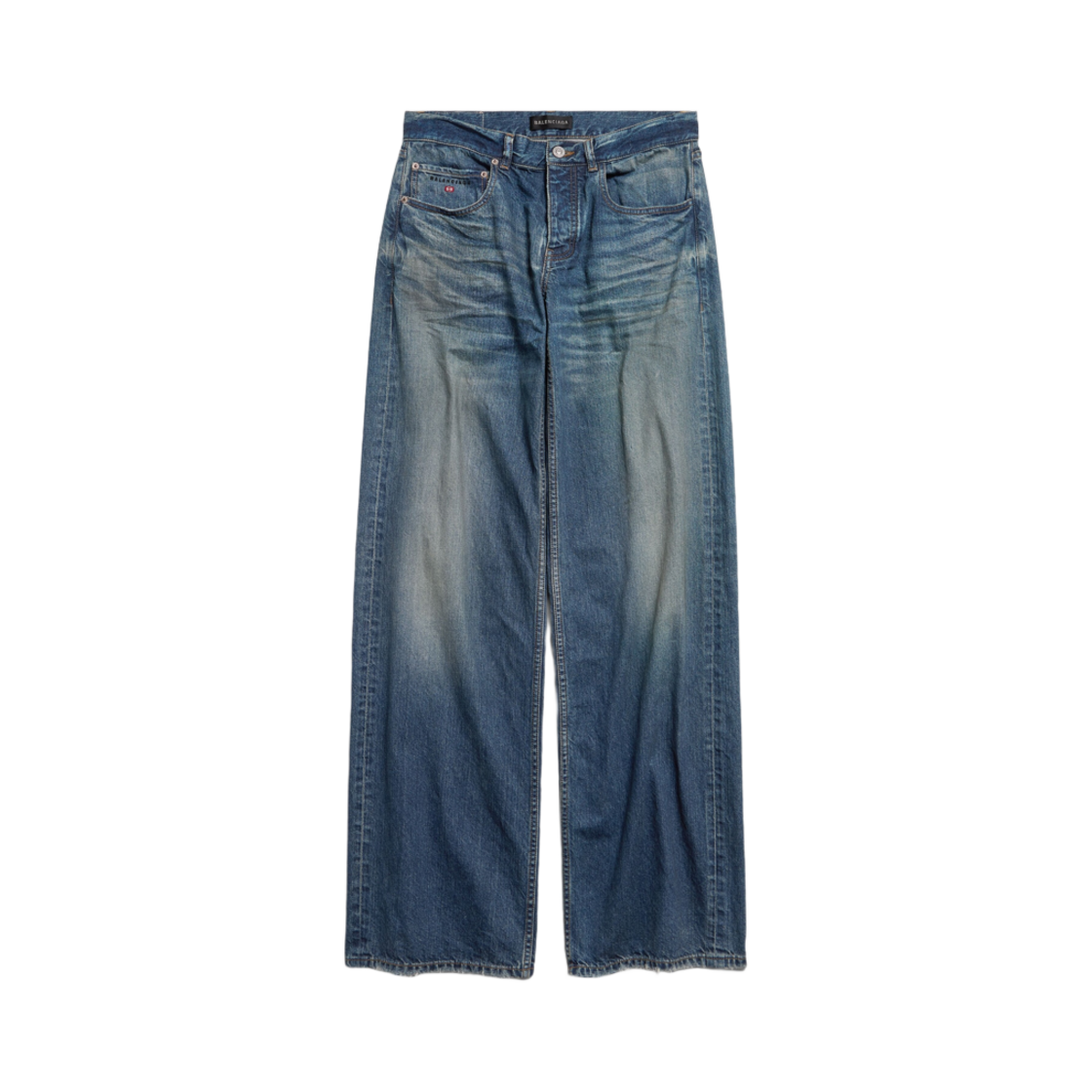 (W) 발렌시아가 와이드 레그 배기 팬츠 딥 블루((W) Balenciaga Wide Leg Baggy Pants Deep Blue) - 1