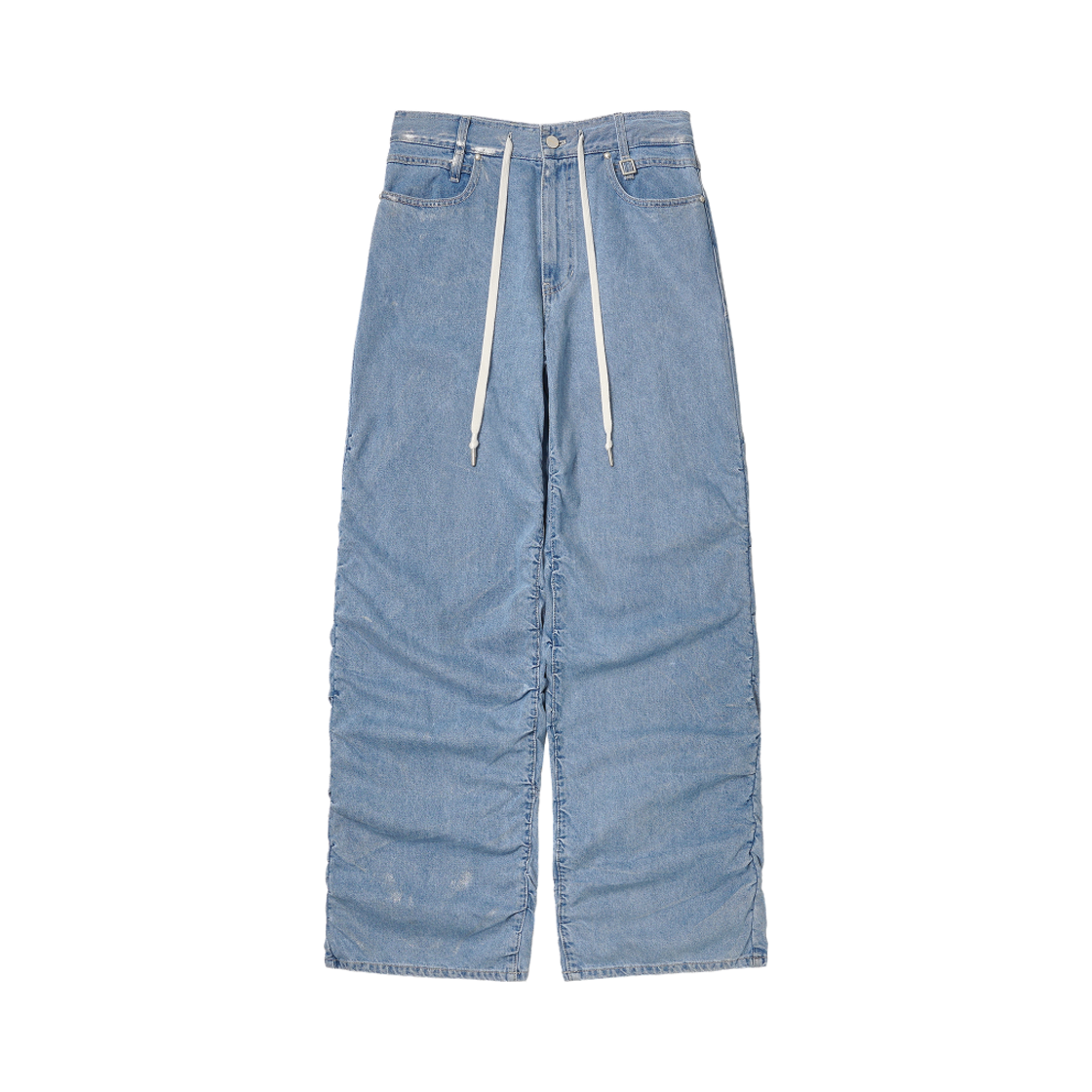 W241PT27975L Wooyoungmi Film Wide Denim Pants Blue Silver - 24SS