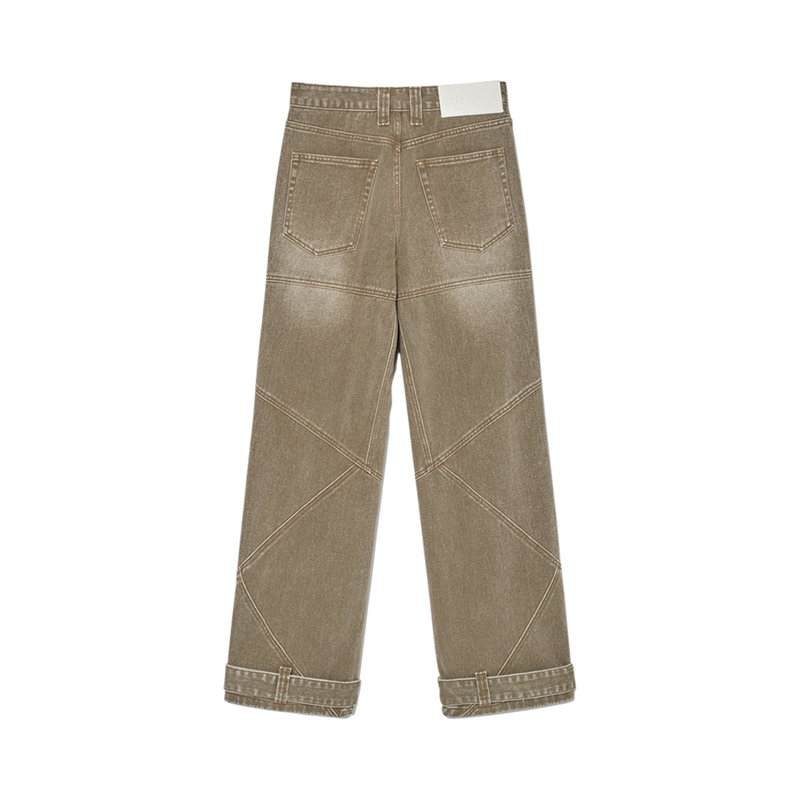 (W) 글로니 본즈 데님 팬츠 카키 브라운((W) Glowny Bones Denim Pants Khaki Brown) - 2